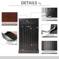 thumbnail image 4 of Tolead Wood Single Tilt Out Trash Cabinet with Hideaway Drawer, Coffee, Microwave, Kitchen,Black, 4 of 7
