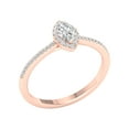 thumbnail image 2 of Imperial 1/3 Ct TDW Marquise Diamond Halo Engagement Ring in 10K Rose Gold (H-I, I2), 2 of 4