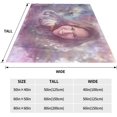 thumbnail image 4 of Danneel Actress Harris Printed Blanket Throw Lightweight Super Soft Micro Fleece Throw Blankets, 4 of 5
