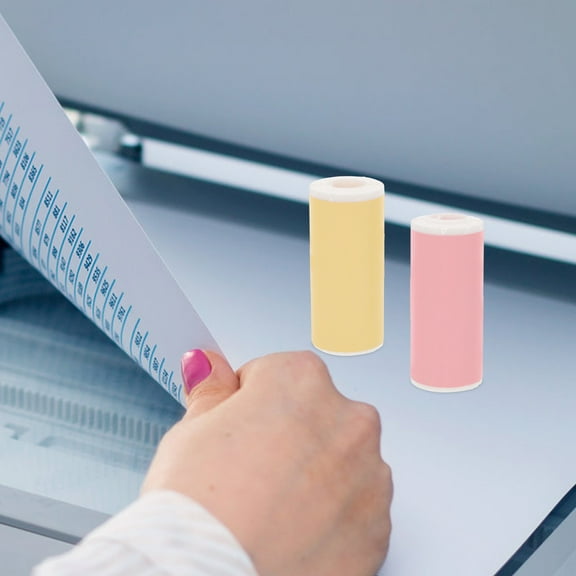 OUNONA 8 Rolls Thermal Sticker Paper for Mini Printer Compatible with Pocket Printers Assorted Colors