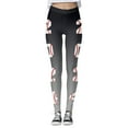 thumbnail image 3 of MKLEKYY Ropa deportiva para mujer, pantalones de yoga deportivos informales para mujer, leggings ajustados con estampado de béisbol, pantalones de entrenamiento informales, 3 of 4