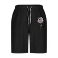 thumbnail image 4 of LpwkSSA Mens Solid Color Swim Trunks Quick Dry Fabric Design Elastic Waistband Relaxed Silhouette for Beach Trips Black XXXXL, 4 of 5