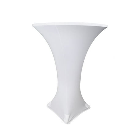 

1 Pc Spandex Cocktail Table Cover 30 Round - White For Wedding Birthday Celebration Quinceanera