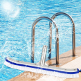 thumbnail image 6 of Swimming Pool Wall & Tile Brush ,18" Heavy Duty Vinyl Polished Aluminum Back Cleaning Brush Head Designed for Cleans Walls, Tiles & Floors, Nylon Bristles Brush Head with EZ Clips (Pole not Included), 6 of 7
