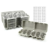 Cornucopia Half Dozen Egg Cartons (30-Pack); Split Apart for 6 Egg or 12 Egg Use; Holds 180 Eggs Total