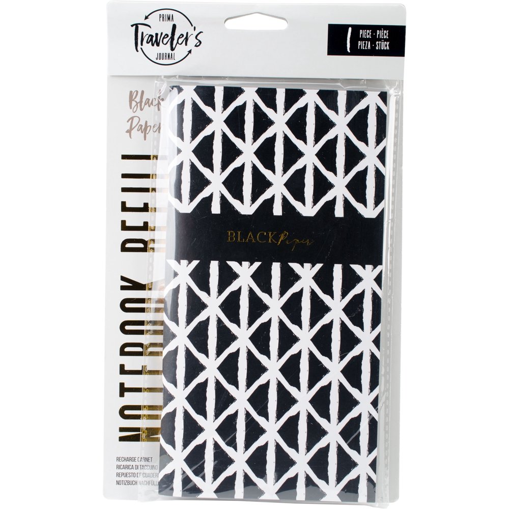 Prima Traveler's Journal Refill Notebook 32/Sheets-Black & White W ...