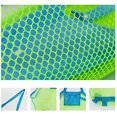 thumbnail image 3 of Bolsa de playa de malla grande para juguetes Tote de arena con cremallera para niños Piscina de natación Zapatos de arena de viaje Toallas húmedas 18 x 12 x 18 pulgadas Correas verdes Malla azul brillar Electrónica, 3 of 5