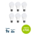 thumbnail image 2 of Pack 6 Pzas Foco Ahorrador Eco Led Icon 9w Ilumina 60w Luz Blanca A60, 2 of 8
