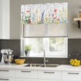 thumbnail image 4 of Spring Flowers Curtain Valances for Windows, Kitchen Valance Window Treatments Panel 2 Pack, Simple Botanical Wildflowers Herbs Rod Pocket Short Curtains for Bathroom Bedroom 54 x 18 Inch, 4 of 8