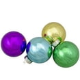 thumbnail image 3 of Northlight Solid and Snowflake Christmas Glass Ball Ornaments - 2.25" (57mm) - Multi - 9ct, 3 of 4