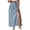Sky Blue, variant on Women's Boho Slit Maxi Skirts Split Thigh High Waisted Long Skirt Plus Size Floral Beach Vacation Swing Long Skirt