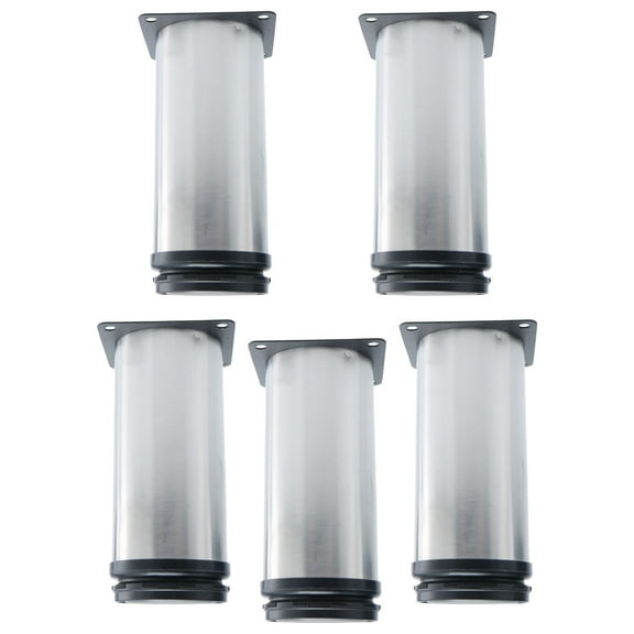 Uxcell 5 Inch Furniture Legs Stainless Steel Feet Sofa Cabinet Shelves Leg Replacement Adjustable Height 5pcs