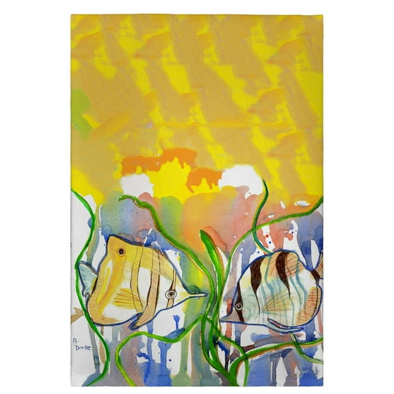 Betsy Drake Interiors Angel Fish Guest Towel