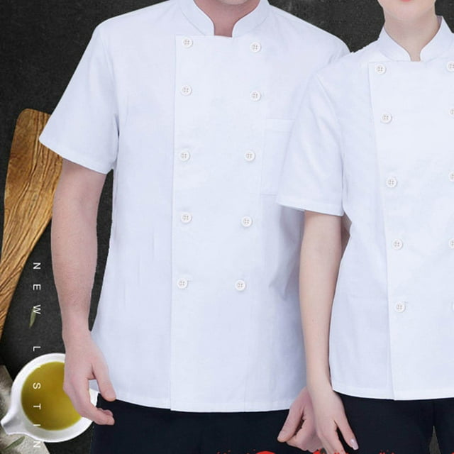 fastboy Uniform Fit Washable Chef Kitchen Jacket Durable Chef Uniforms Colorfast Professional Uniform Comfortable Chef M XL