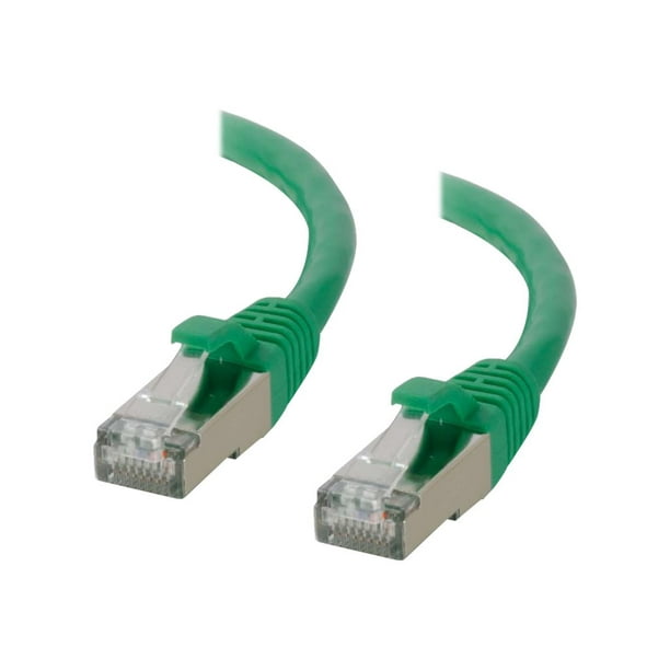 C2G Ethernet Cat6 CAT 6 Câble de 12 Pi - Blindé Sans Soudure (STP) - Vert - Câble de Raccordement - RJ-45 (M) à RJ-45 (M) - Paire Torsadée Blindée de 12 Pi (SSTP) - - Moulé, Sans Accrochage, Toronné - Vert