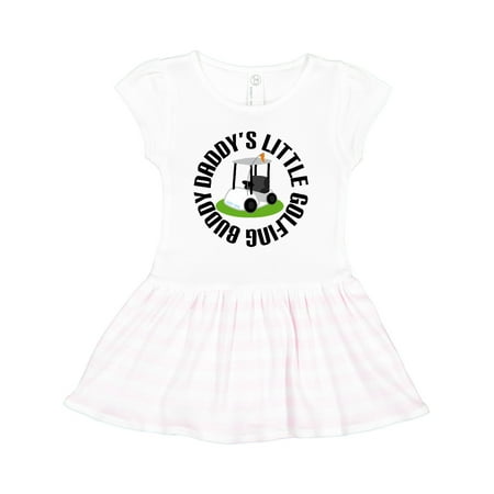 

Inktastic Daddys Little Golfing Buddy Gift Toddler Girl Dress