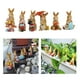 thumbnail image 3 of 6 uds., de conejos en miniatura divertidas, esculturas, estatuas de Pascua, modelo resina para escritorio, artesanía, césped,, 3 of 9