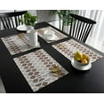 thumbnail image 4 of Placemat Medieval Geometric Brown Khaki Retro Dining Table Tableware Mats Kitchen Dish Mat Pad 4/6pcs Table Mat Home ration, 4 of 7