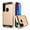 Gold, variant on For Motorola Moto G Fast / G8 Dual layer Metal Brushed Shockproof Armor Hybrid Case Cover Black
