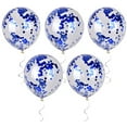 thumbnail image 3 of MOXMAY 12" Blue Confetti Latex Balloons, 50 Pcs Party Decoration, 3 of 3