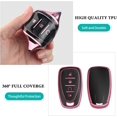 thumbnail image 4 of Key Fob Cover Compatible with Chevrolet Equinox Malibu Traverse Blazer Camaro Impala Cruze Volt Bolt Sonic Trax Tahoe Keychain Case Holder Protector,4-Buttons-Pink, 4 of 6