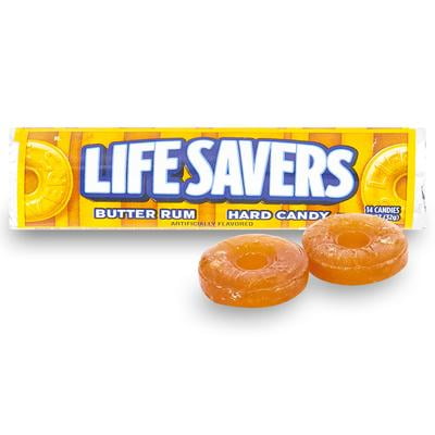 LIFE SAVERS Bonbons Durs au Beurre et Rhum en Vrac, 1,14 Once (20 Sachets Individuels) (Lot de 20)