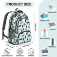 thumbnail image 5 of Bigfoot and Mountain Blue Pattern Backpack for School, Cute School Bag with Adjustable Shoulder Straps and Padded Back, 16.9"x12.6"x5.9", 5 of 5