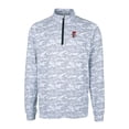 thumbnail image 2 of Men's Cutter & Buck  Charcoal Fresno Grizzlies Big & Tall Traverse Camo Print Stretch Quarter-Zip Pullover Top, 2 of 3