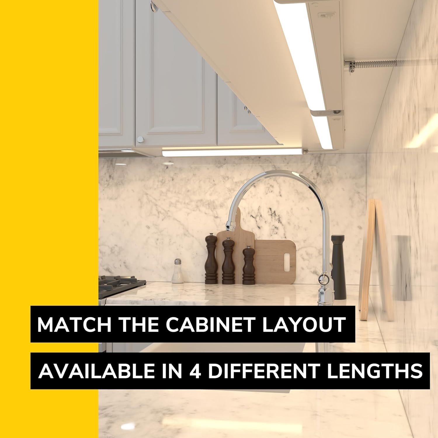 30-inch Hardwired Only LED Under Cabinet Lighting, Soft White(3000K), Dimmable, Matte White Finished, ETL Listed