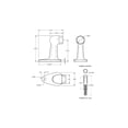 thumbnail image 3 of FDB278U26 Floor Door Bumper 2-7/8", Bright Chrome Finish, 3 of 3