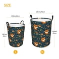 thumbnail image 3 of Fotbe Cute plant fox Pattern Laundry Basket with Handles, Waterproof Large Laundry Hamper, Wash Bag for Corner Dorm, Rolling Laundry Basket with Handles-Small, 3 of 6