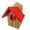 Red, variant on JCS Wildlife Post Mount Cedar Wren House w Poly Roof & Birdhouse Predator Guard Portal (Blue)