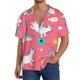 thumbnail image 1 of Balery Yoga Unicorn Camisa Casual de Manga Corta con Botones para Hombre, Texturizada, Estilo Cubano, para Playa, Verano-XX-Large, 1 of 5