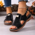 thumbnail image 4 of HAJWOH Orthopedic Sandals for Women Non Slip Slip on Arch Support Flat Wedge Sandals Breathable Walking Shoes 2026 New Beach Foam Shoes Black 37, 4 of 5