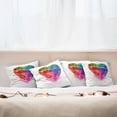 thumbnail image 4 of Ambesonne Colorful Throw Pillow Cover 4 Pack, Love Heart Romance, 18", Multicolor, 4 of 5