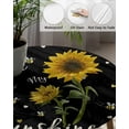thumbnail image 3 of Fitted Round Tablecloths Table Covers 55-60in,My SunshineSunflower Bee Waterproof Elastic Edged Table Cloth for Kitchen Dining Holiday Party Tables Decor,Vintage Black White Checkered, 3 of 6