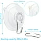thumbnail image 2 of 12pcs Suction Cup Hooks. 1.77 Inch Clear Suction Cup With Stainless Steel Hook, 2 of 5