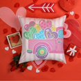 thumbnail image 2 of Valentine''s Day Pillow Covers 18x18 Inch Set of 4 Heart Truck Decor Pink Stripe Throw Pillow Covers Valentine''s Day Cushion Case Decoration for Home Sofa Couch Chair 162, 2 of 6