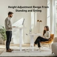 thumbnail image 6 of CHITOOMA One Piece Electric Standing Desk with Drawer, 48" x 24" Maple Wood-top Height Adjustable Office Desk with USB Charging Ports, Sit to Stand Desk for Home, 6 of 11