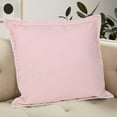 thumbnail image 2 of Ox Bay Wilma 20" x 20" Coral Pink Stitch Bordered Cotton Adult Decorative Throw Pillow Cover, 2 of 12