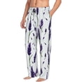 thumbnail image 2 of Xecao Lavender Flowers Men's Straight Lounge Pajama Pants: The Ultimate in Comfortable Sleepwear, 2 of 9
