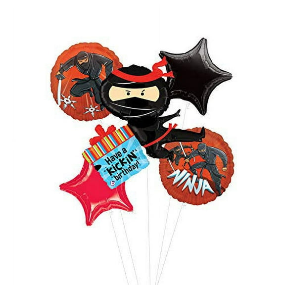 Mayflower Products Ninja Birthday Party Supplies Have A Happy Kickin Birthday Balloon Bouquet Decorations