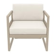 thumbnail image 3 of Mykonos Patio Club Chair Taupe with Acrylic Fabric Natural Cushions, 3 of 7