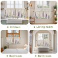 thumbnail image 6 of Purple Lavender Tier Curtains, Botanical Blossom Motif Leaves Spring Light Filtering Kitchen Curtains, 2Pcs Rod Pocket Half Window Treatments Panels for Sink Cafe Cabinet Camper 27.5x24 Inches, 6 of 9