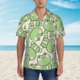 thumbnail image 4 of Easygdp Cute Frog Men's Hawaiian Shirts Print Lapel Short Sleeve for Beach, vacation, party, casual occasions - X-Large, 4 of 9