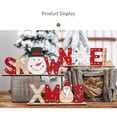 thumbnail image 3 of De Madera Navidad Snow Noel Carta Adornos De Mesa Feliz Navidad Fiesta Decoración Para El Hogar Dormitorio Oficina Inevent HA043875-03, 3 of 6