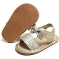 thumbnail image 3 of Baby Toddler Girls Boys Sandals - Soft Rubber Sole Leather Baby Walking Shoes(Infant/Toddler), 3 of 6