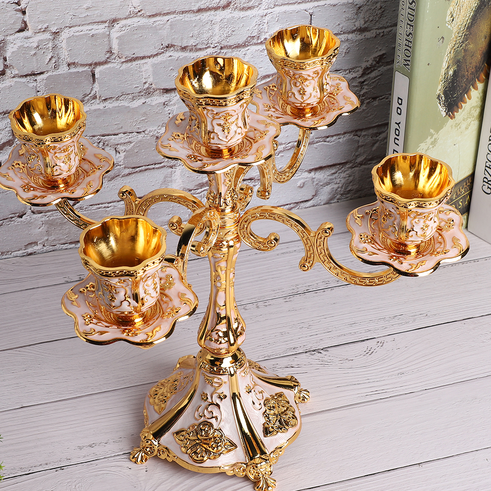 Kritne Retro Home Candelabra European Embossed Candle Holder Dinner