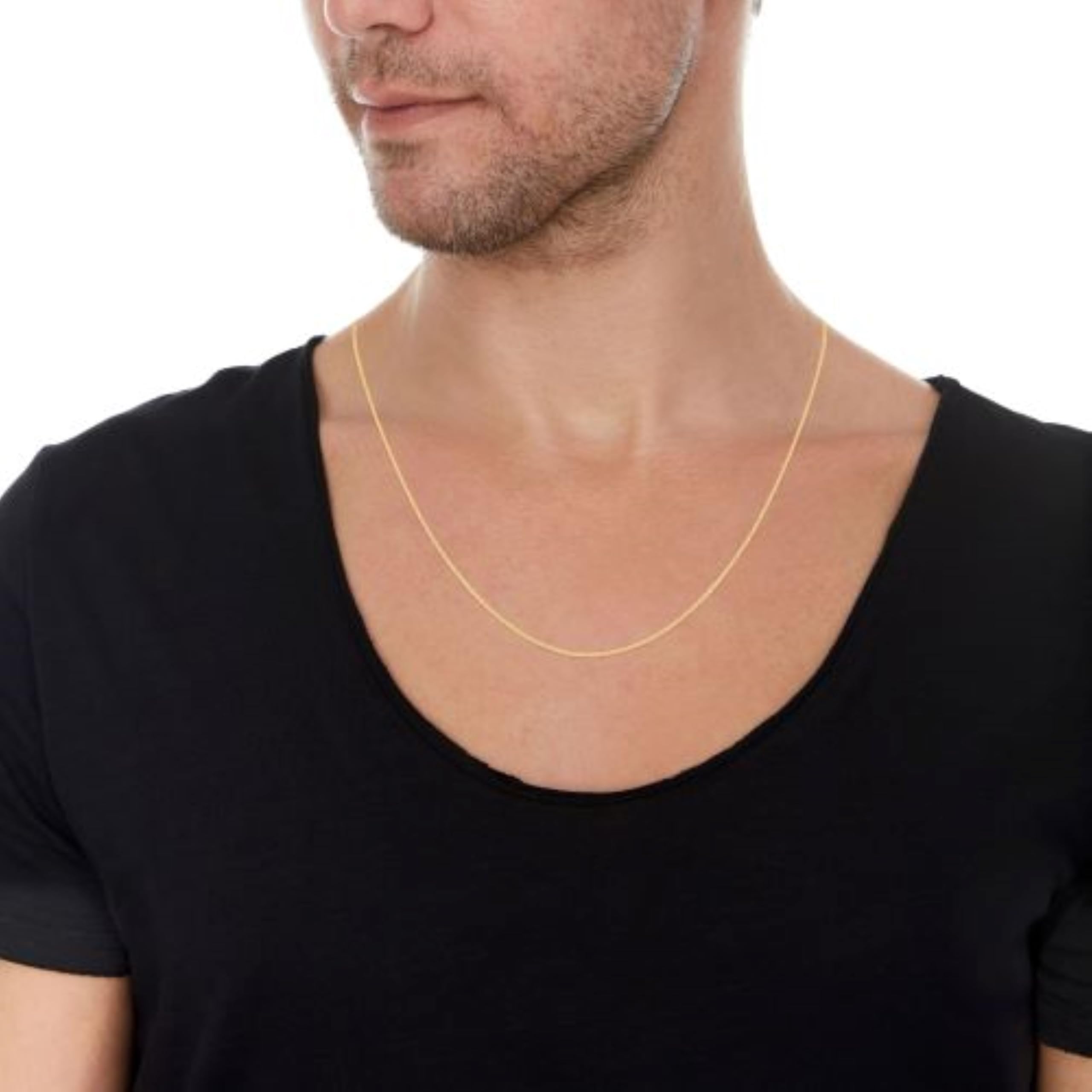 Floreo 18k Yellow Gold Double Extendable Diamond Cut Cable Chain Adjustable Necklace, 16" - 17" - 18 Inch