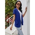 thumbnail image 4 of Sherrylily Women Short Sleeve Cardigans Summer Lightweight Sheer Open Front Drape Tops, 4 of 6